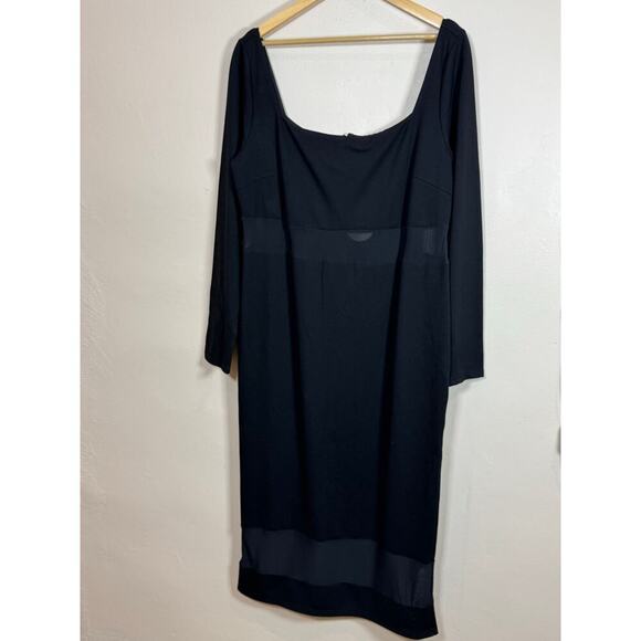 REMI x REVOLVE Jamie Midi Dress in Black Long sleeve Square Neck Midi Plus 2X - Picture 7 of 12